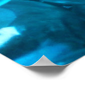Blaues Kristallglas Poster (Ecke)