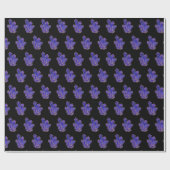 Blaues Kristallmuster Geschenkpapier (Flach)