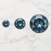 Blaues Kristallmuster Konfetti (Vorderseiten)