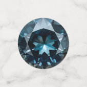 Blaues Kristallmuster Konfetti (Klein Vorderseite)