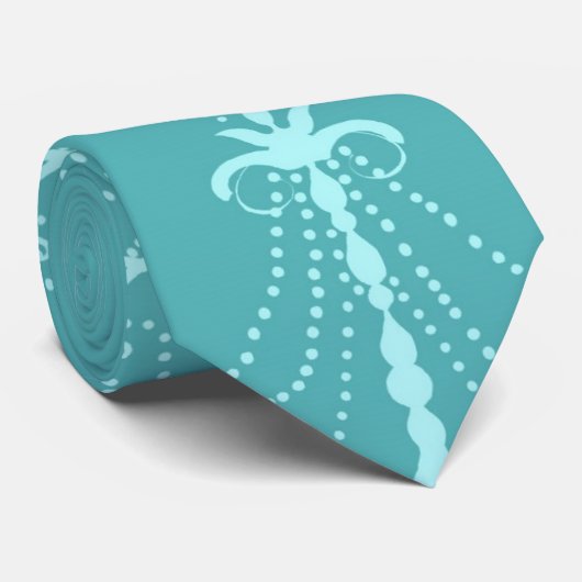Blaues Kronleuchter Krawatte (Gerollt)