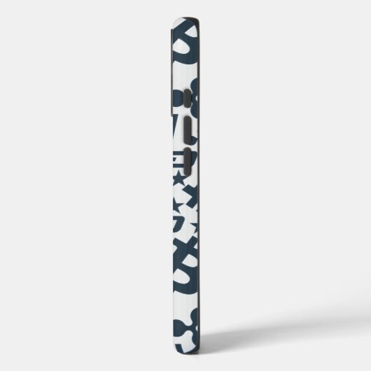 Blaues Kryptowährungsmuster Case-Mate iPhone Hülle (Rückseite / Links)