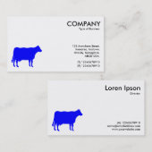 Blaues Kuhsymbol - Weiß Visitenkarte (Vorne/Hinten)