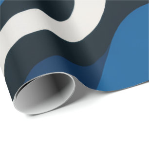 Blaues Künstlerisches Geschenkpapier