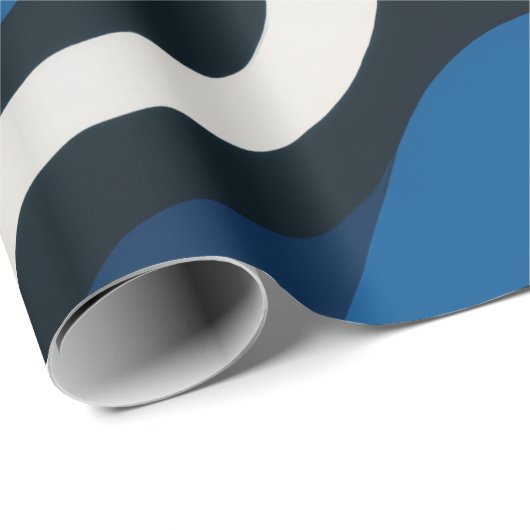 Blaues Künstlerisches Geschenkpapier (Rolleneckpunkt)
