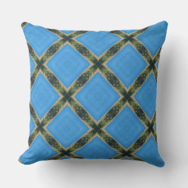 Blaues Kunstmuster Kissen