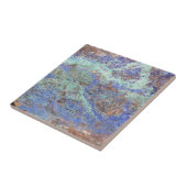 Blaues Kupfer Fliese (Seite)