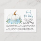 Blaues Kürbisbuch für Babydusche Begleitkarte (Vorderseite)