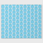 Blaues Kürbispapier Geschenkpapier (Flach)