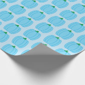 Blaues Kürbispapier Geschenkpapier (Ecke)