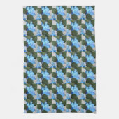 Blaues Lacecap Hydrangea Blumenmuster Geschirrtuch (Vertikal)