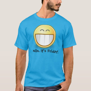 Blaues"Lächeln, es ist Freitag Gesicht Herren T-Sh T-Shirt