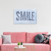 blaues Lächeln Leinwanddruck (Insitu (Wohnzimmer))