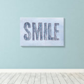 blaues Lächeln Leinwanddruck (Insitu (Holzboden))