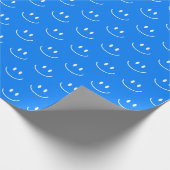 Blaues Lächeln Musterpapier Geschenkpapier (Ecke)