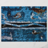 Blaues lackiertes Holz Flyer (Hinten)