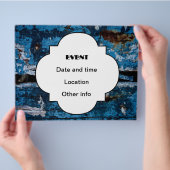 Blaues lackiertes Holz Flyer (Hand)