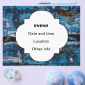 Blaues lackiertes Holz Flyer (Einzeln)