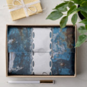 Blaues lackiertes Holz Seidenpapier (Geschenk)
