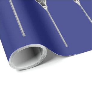 Blaues Lacrosse-Geschenk Geschenkpapier