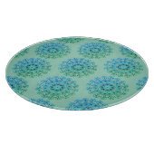 Blaues Lacy-Muster Schneidebrett (Ecke)