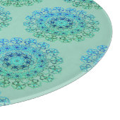 Blaues Lacy-Muster Schneidebrett (Ecke)