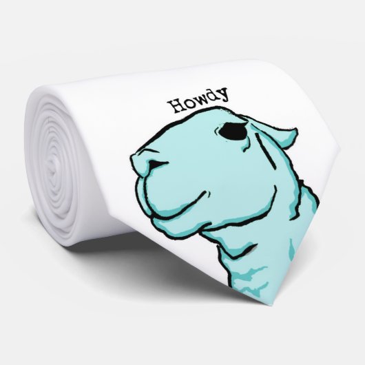 blaues Lama Krawatte (Gerollt)