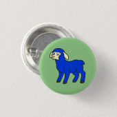 Blaues Lamm Button (Vorne & Hinten)