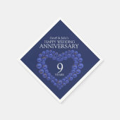 Blaues Lapsus-Lazuli-Jubiläum Serviette (Ecke)