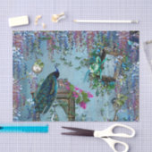 Blaues Lavendelrosa der Pfau-Garten-Glyzinien Seidenpapier (Handwerk)