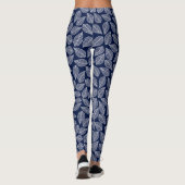 Blaues Leaf Leggings (Rückseite)