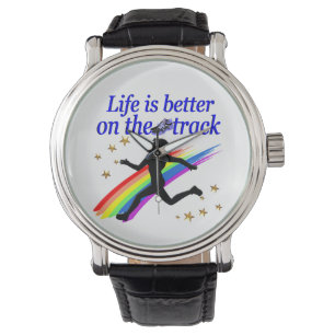 BLAUES LEBEN IST BESSER AUF DER TRACK-DESIGN ARMBANDUHR