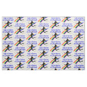BLAUES LEBEN IST BESSER AUF DER TRACK-DESIGN STOFF (Fat Quarter (45,7 x 55,9 cm))