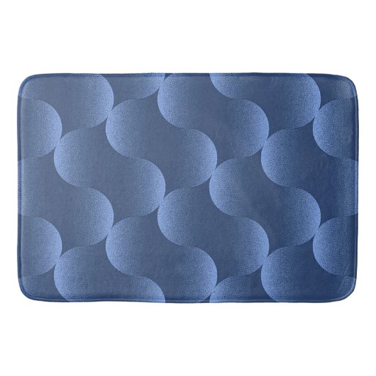 Blaues, lebendiges Muster Badematte (Vorderseite)