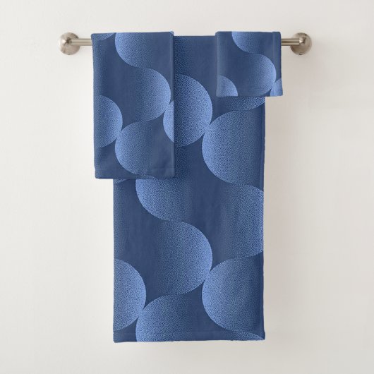 Blaues, lebendiges Muster Badhandtuch Set (Insitu)