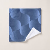Blaues, lebendiges Muster Badhandtuch Set (Waschlappen)