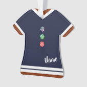 Blaues Lebkuchen Boy Keepake Weihnachtsmann Ornament (Vorderseite)