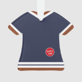 Blaues Lebkuchen Boy Keepake Weihnachtsmann Ornament (Rückseite)