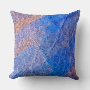 Blaues Leder #2 Kissen