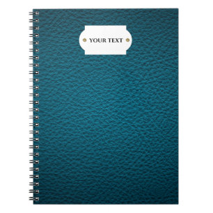 Blaues Leder-Notizbuch. Notizblock