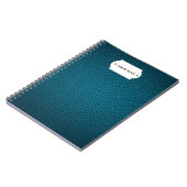 Blaues Lederheft. Notizblock (Linke Seite)