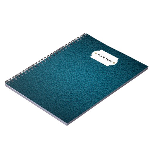 Blaues Lederheft. Notizblock (Linke Seite)