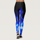 Blaues legging Feuer Leggings (Rückseite)