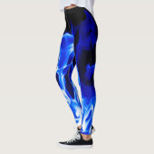 Blaues legging Feuer Leggings (Links)