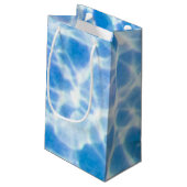 Blaues Leitungswasser Kleine Geschenktüte (Rückseite Schrägansicht)