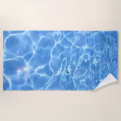 Blaues Leitungswasser Strandtuch (Vorderseite)