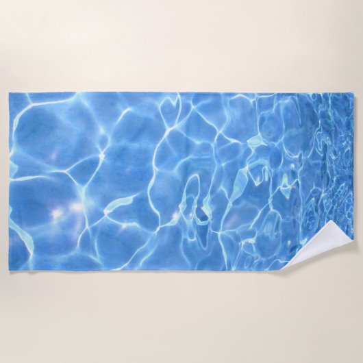 Blaues Leitungswasser Strandtuch (Vorderseite)