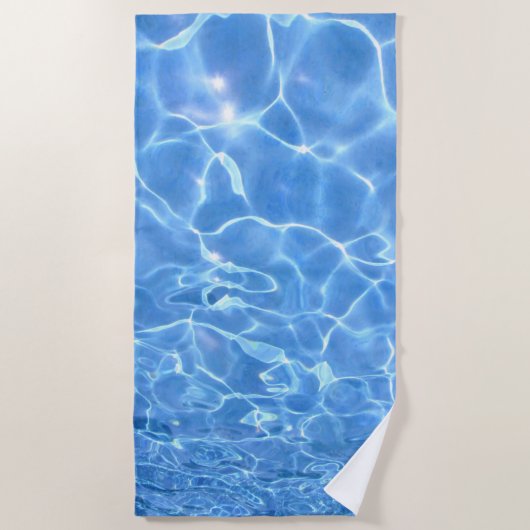 Blaues Leitungswasser Strandtuch (Vorderseite)