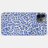 Blaues Leopard-Muster Case-Mate iPhone Hülle (Rückseite (Horizontal))