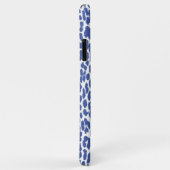 Blaues Leopard-Muster Case-Mate iPhone Hülle (Hinten/Rechts)